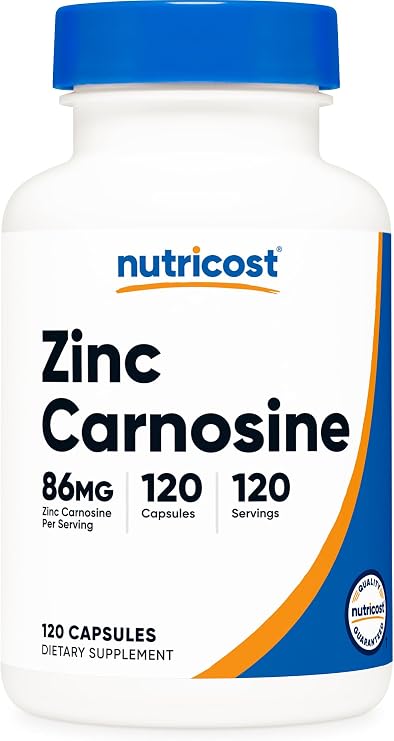 Nutricost Zinc Carnosine 86mg, 120 Capsules, Zinc L-Carnosine Supplement