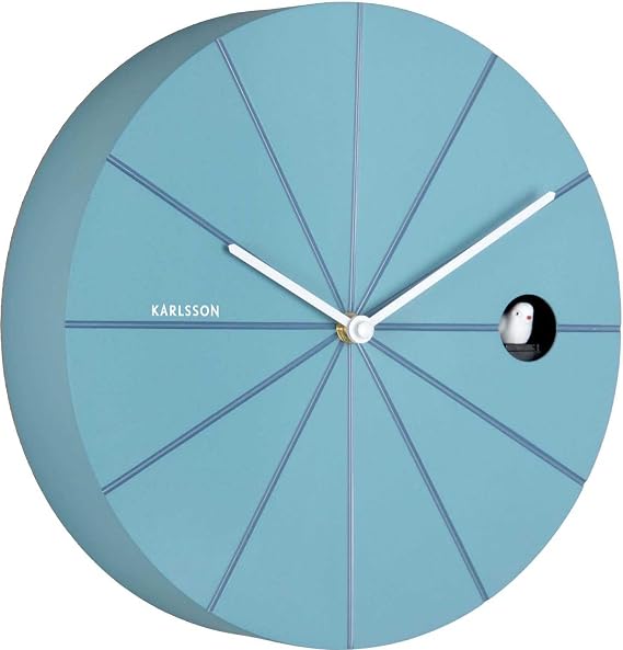 Karlsson Wall clock Destacado Cuckoo - Blue - 28x28x28cm