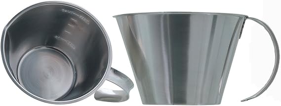 Linden Sweden Jonas Stainless Steel Measuring Cup - Durable and Light Measuring Cups with Open Handle for Easy Scooping in Flour Bags and Baking Containers - Made in SE - Dishwasher Safe - 2-Cup Size