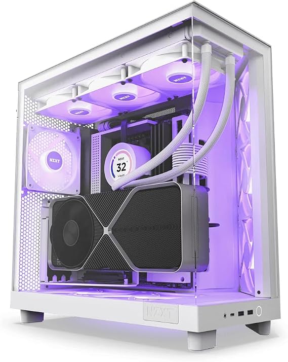 NZXT H6 Flow Compact Dual Chamber Case Matt Midi / Mini Tower