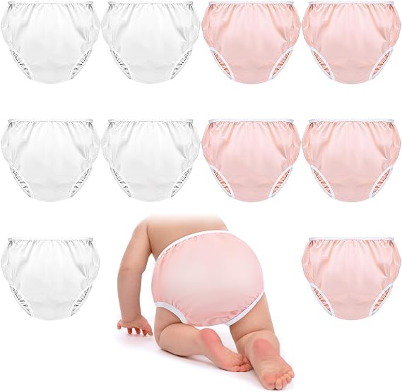 Cozypower 10 Pairs Waterproof Plastic Pants for Toddlers