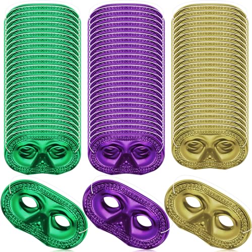 Shappy 80 Pcs Mardi Gras Masks Bulk Carnival Decorations Masquerade Mask Accessories Party Favors New Orleans Costumes Glossy Style