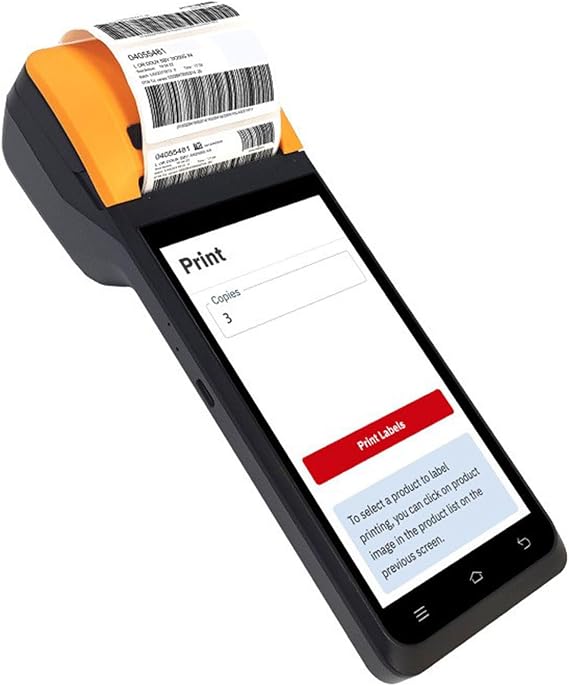 PDA POS Receipt Printer Android 12 POS PDA Terminal Bulit-in 58mm Receipt Printer Touch Screens 5.5inch NFC 1D 2D Scanning PDA