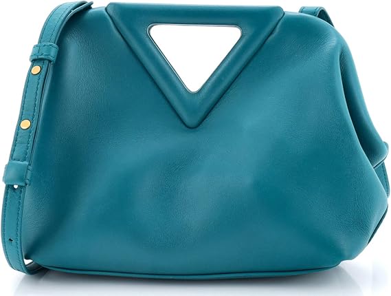 Pre-Loved Point Shoulder Bag Leather Small, Green
