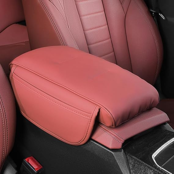 Car Armrest Box Booster Pad for Toyota Avensis Sedan/Liftback T27 T25 T22 Sedan Hatchback (Liftback), Memory Foam Car Arm Rest Padded Cover Car Interior Accessories,Red, normal