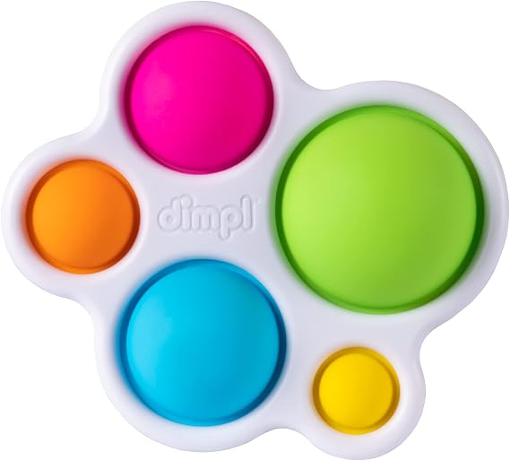Fat Brain Toys Original Dimpl Brand Baby Toy, Sensory Toys for Babies 10 Months+, Interactive Baby Toys, Fidget Toys, 1 Piece | Tactile fidget toy for babies and toddlers aged 10 months+. Compact design with a rigid frame. Sized for travel.