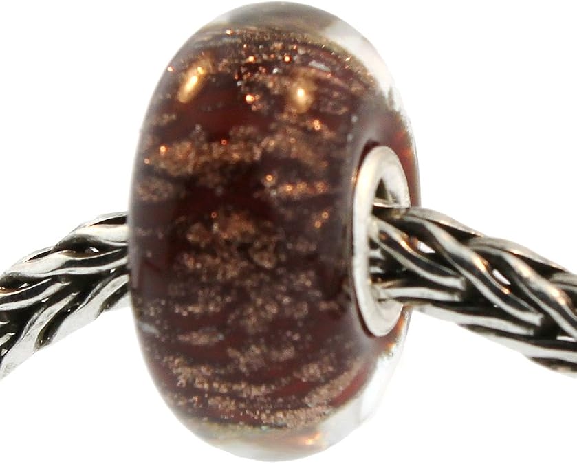 TROLLBEADS Authentic Glass 61392 Brown Desert