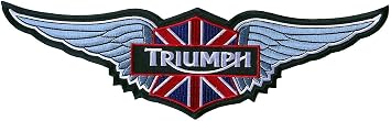 Triumph Silver Wings Jacket Cafe Racer Biker Patch