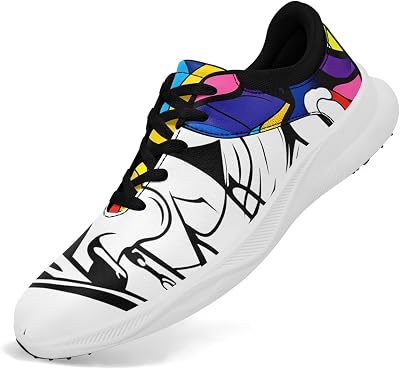 Graffiti Golf Shoes Men Women Spikeless Waterproof Wide Golf Sneakers Air-Outer Outdoor Non-Slip Comfortable Sports Shoes