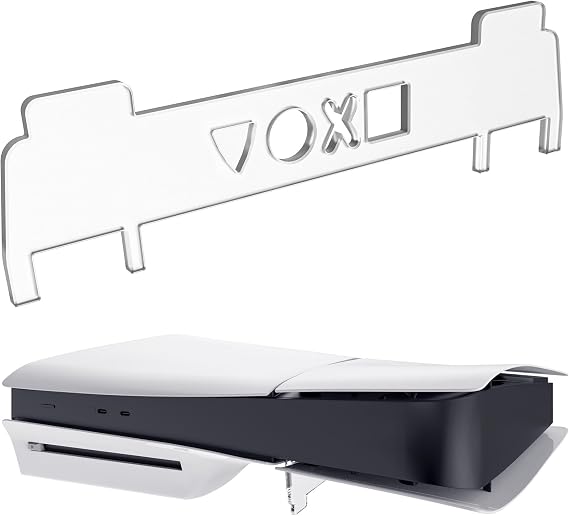 STARTRC GAMES Horizontal Stand for 2023 New PS5 Slim Console, Transparent Acrylic Stand Compatible with PlayStation 5 Slim Disc Edition (Not for The 2020 PS5 Console)