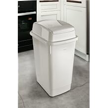 Gri Banyo Çöp Kovası 27 Litre Çift Taraf Itme Kapaklı Çöp Kovası Atık Kutusu Cafe Otel Çöp Kovası Gri