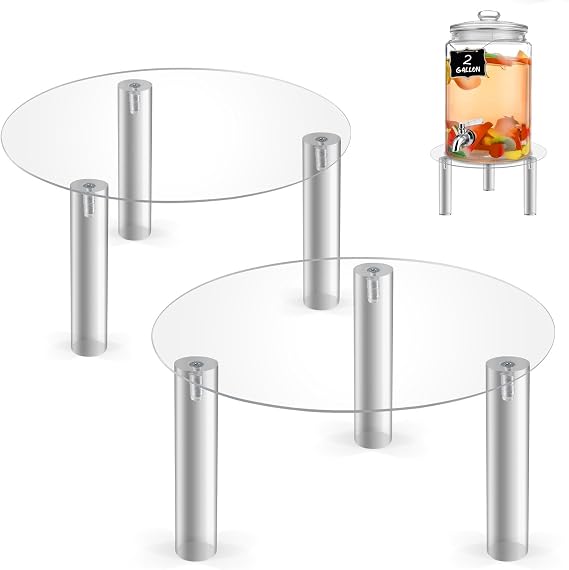Drink Dispenser Stand 2pcs Acrylic Water and Beverage Dispenser Stand Only