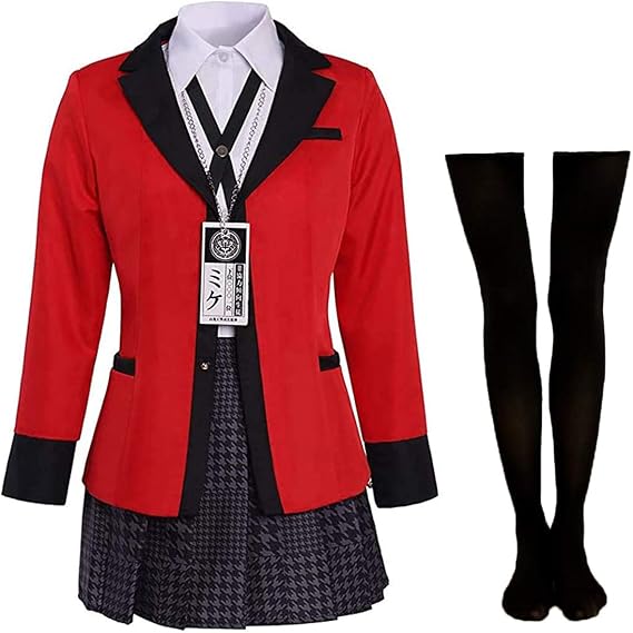 Rickem Anime Halloween Cosplay Yumeko Costume Runa Cosplay School Uniform Full Set for Women