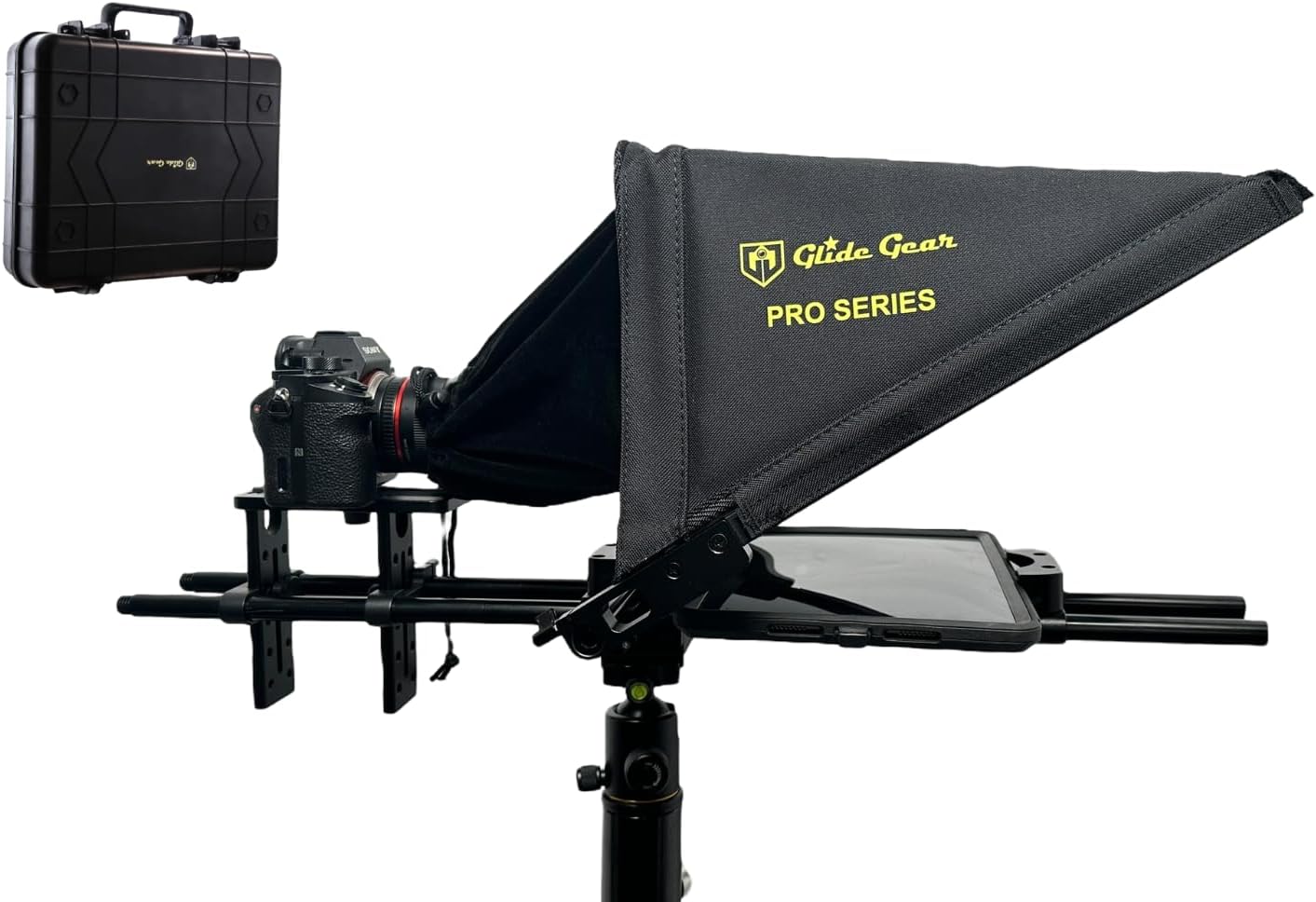 Glide Gear TMP 750 17" Professional Video Camera Tablet Teleprompter 7030 Beam Splitting Glass with Hard Protective Carry Case