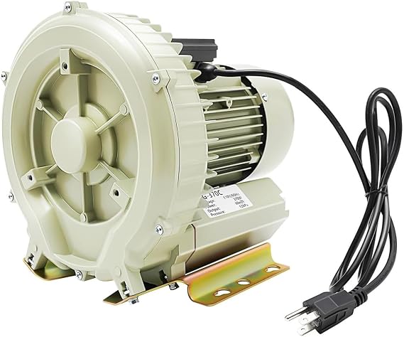 370W Aquaculture Vortex Air Blower, 12Kpa Commercial Aquaculture Vortex Fish Pond Tank Air Pump Blower for Aquarium Seafood Pond Fish Tank Water Tank