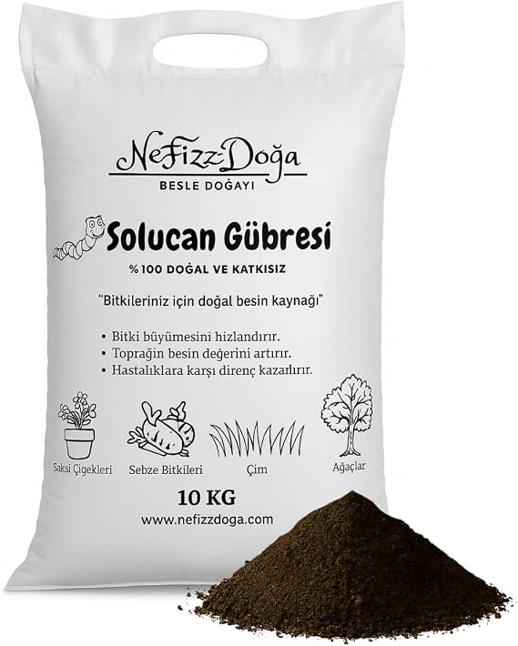 %100 Doğal Solucan Gübresi 10 Kg (20 LT)