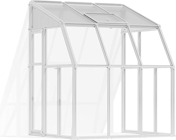 Palram - Canopia Sun Room Polycarbonate Lean-to Solarium 6' x 6', White