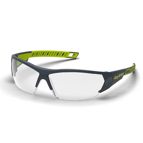 HexArmor MX250 Clear Safety Glasses for Men and Women | Anti-Fog | Scratch Resistant Wrap Around Lenses | Modern-Safety Glasses | Metal-Free | Certified ANSI Z87 | 100% UV Protected Eyewear