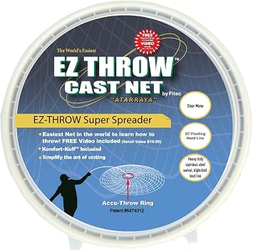 Fitec 10143 EZ Throw 750, Clear, 4' Radius, 3/8" mesh, 3/4 Lb WTS