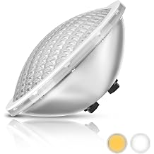 30W LED Pool Light PAR56 Bulb, SS316L Stainless Steel Swimming Pool Light, 300W Halogen Equivalent, 2400lm Non-Dimmable, IP68 Waterproof 12V AC/DC Underwater Light for In-Ground Pools,3000K