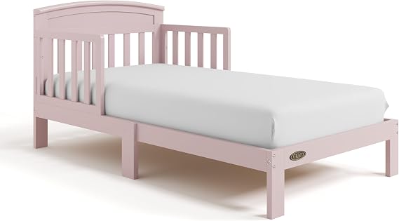 Graco Benton Toddler Bed (Hazelnut) GREENGUARD Gold Certified, Baby Safety Alliance Verified, with Safety Toddler Guardrails, Fits Standard Crib