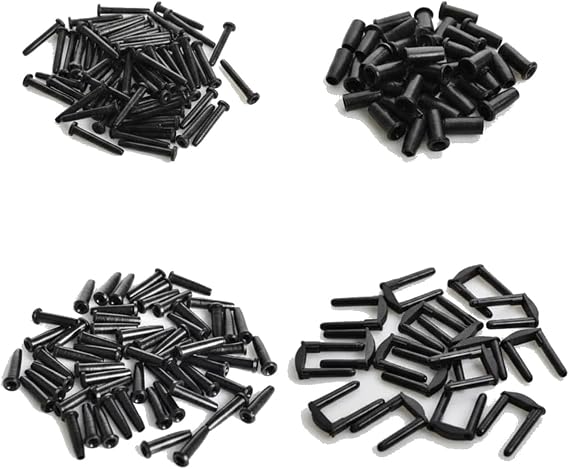 6-Pack Badminton Racket Grommet Strips, Plastic Eyelet Replacement Kit for Frame and String, Black