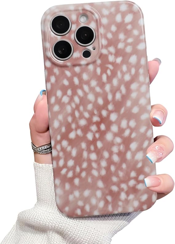 Cute Phone Case for iPhone 16 Pro Case Fawn Deer Print