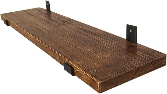 Wall Shelf Wall Rack Wall Mounted Shelf Decorative Storage Shelf Floating Wall Shelf Hanging Shelf Rustic Wooden Kitchen Cupboard Storage Shelf Unit Cube Wall Support Bathroom Living Room Bar