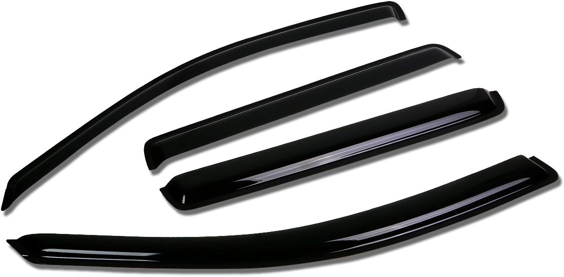 Auto Dynasty Rain Guards Tape-On Compatible with 2011-2016 Volkswagen Jetta MK6 Sedan, 4-Pieces Window Visor Deflector
