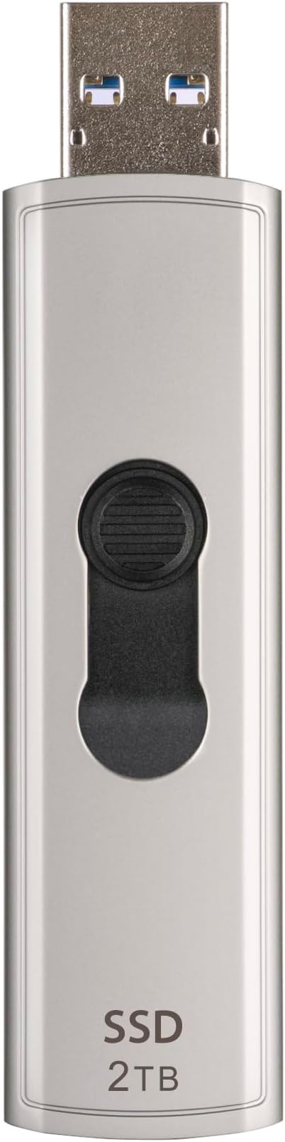 Transcend TS2TESD320A 2TB USB 10Gbps 1050/950MB/s Gizlenebilir Başlıklı Taşınabilir Metal Kasa SSD
