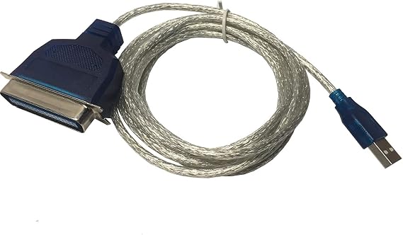 AYA 6Ft. USB to Parallel IEEE 1284 Printer Adapter Cable PC (Connect Your Old Parallel Printer to a USB Port) Win XP/7/8/10 and MAC OS Compatible