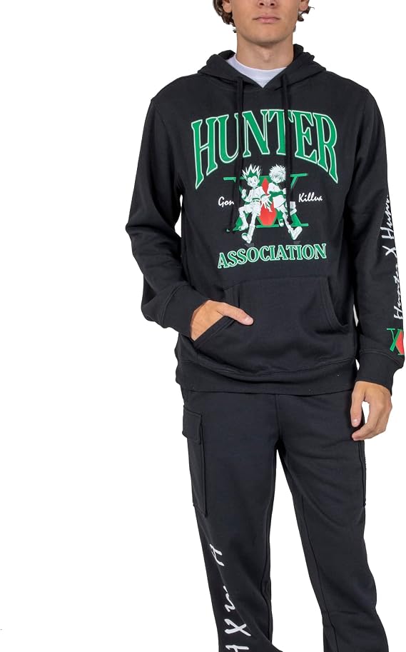 Bioworld Hunter X Hunter Hunter Association Men's Black Hoodie & Jogger Set