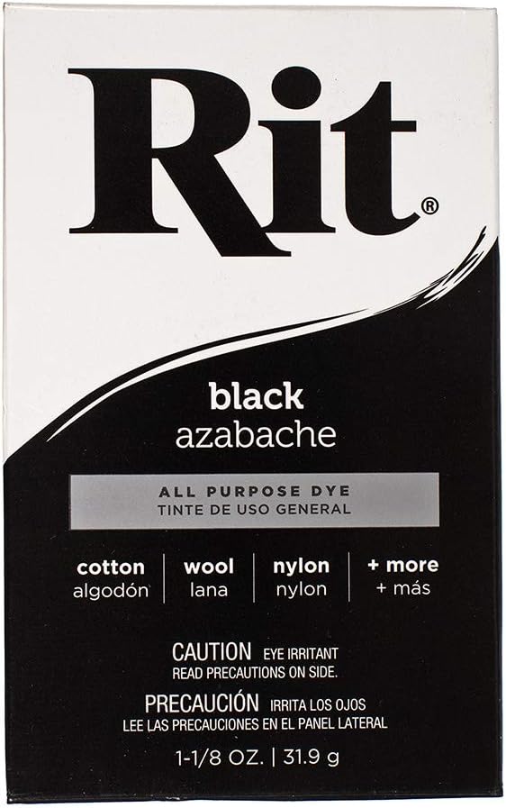 All Purpose Concentrated Rit Dye Powder Multi-Packs for Clothing, Decor, and Crafts Black (1 Pack)