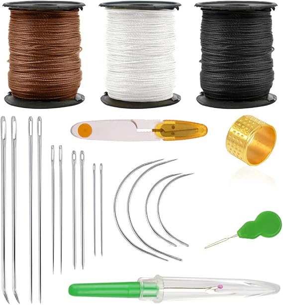 21 Upholstery Repair Kit, Leather Sewing Needle and Thread