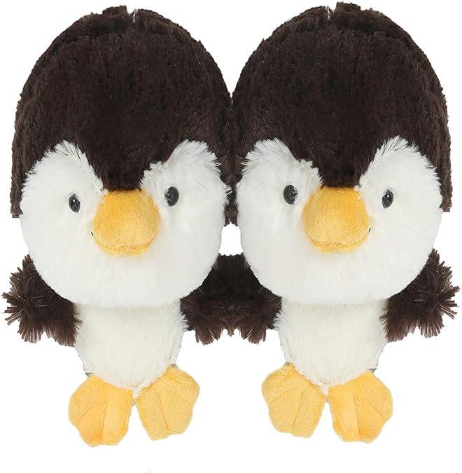 Kawaii Plush Duck Slippers Cute Novelty Warm Winter Teen Slippers Fun Adult Animal Slippers for Women Slides