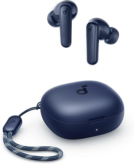 Soundcore by Anker R50i TWS Kulaklık, Bluetooth 5.3, 30 Saate Varan Çalma Süresi, IPX5-Suya Dayanıklılık, 2 Mikrofonlu Yapay Zeka Destekli Net Görüşmeler, Lacivert