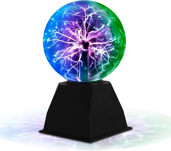 Riserva Plasma Ball 6 Inches, Touch and Sound Sensitive, Three Colors [Energy Class E]