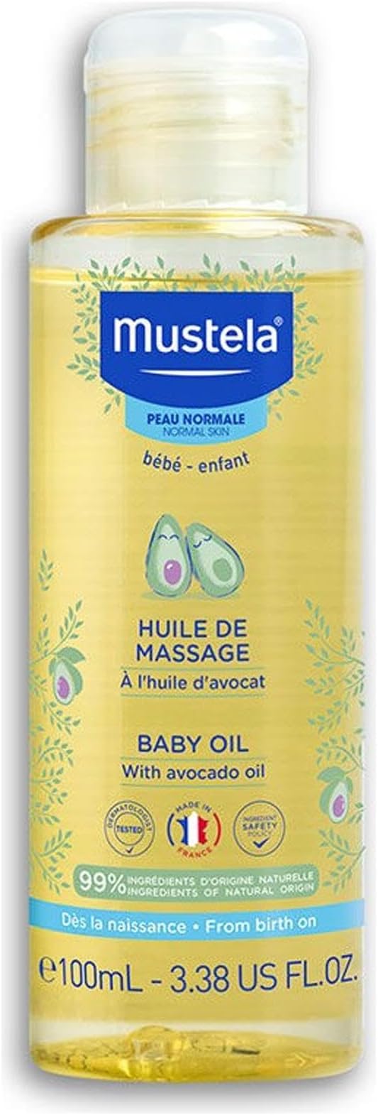 Mustela Avokado Yağı İçeren Bebek Masaj Yağı 100 ml