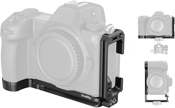 SmallRig L-Shaped Plate for Z 6III Nikon Compatible Arca-Swiss L Bracket, 1/4-20 Screw Holes, QD Socket, Cold Shoe Mount, Supports Horizontal and Vertical Shooting 4523