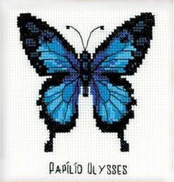RIOLIS Counted Cross Stitch Kit 5"X5"-Ulysses Butterfly (14 Count) -RHB095