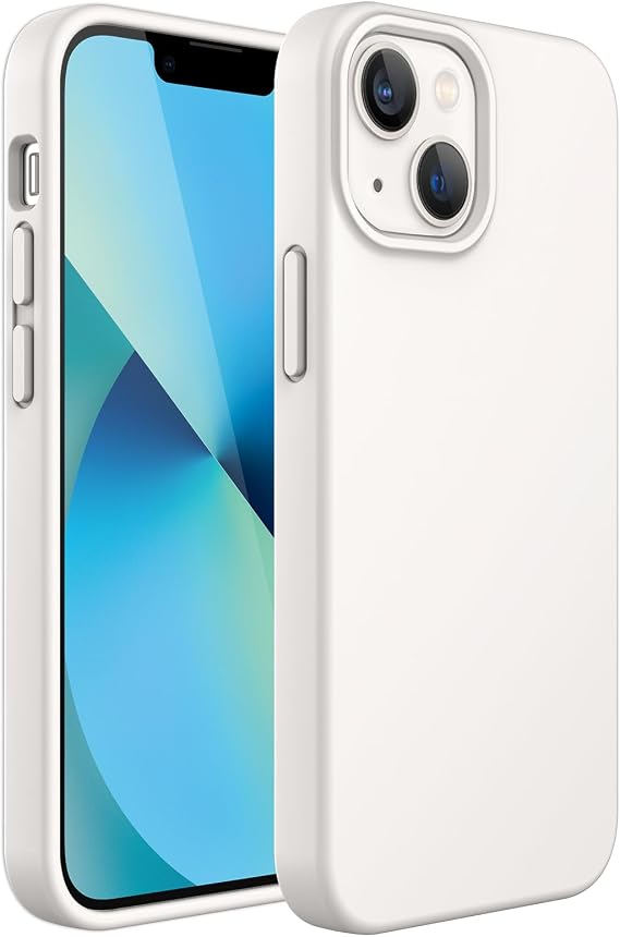 JETech Silicone Case for iPhone 13, Starlight | Silky Soft Touch, Shockproof Protection, Scratch Resistant, Microfiber Lining