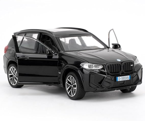 1:32 X3M SUV Diecast Model Car, Pull Back Toy Vehicle with Realistic Lights and Sounds, Black Collectible Car Toy Gift for Boys Girls Adults