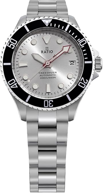 RATIO FreeDiver Sapphire Crystal Diver Watch Japanese Automatic Movement Dive Watch 200m Water Resistant Diving Watch for Men