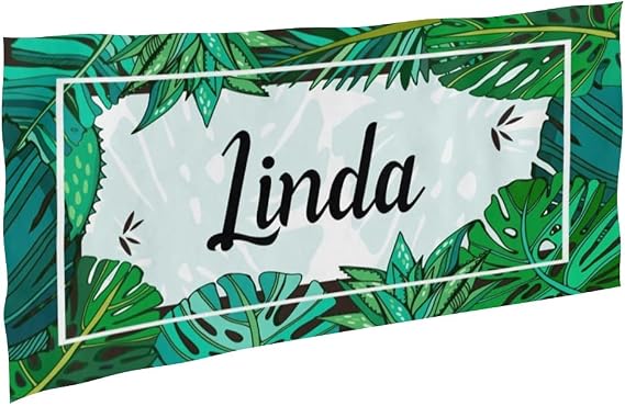 Florals Personalized Beach Towels, Hello Summer Custom Bath Towel with Name, Summer Cool Style Swimming Pool Towel for Adult Kid Women Men Girl Boy 3060 inches
