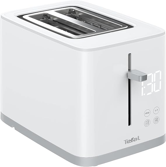 Tefal TT6931 Sense Ekmek Kızartma Makinesi | 7 Kızartma Kademesi | Dijital Ekran | Geri Sayım | Isınma/Buz Çözme | Kırıntı Tepsisi | Durdurma Tuşu | Beyaz
