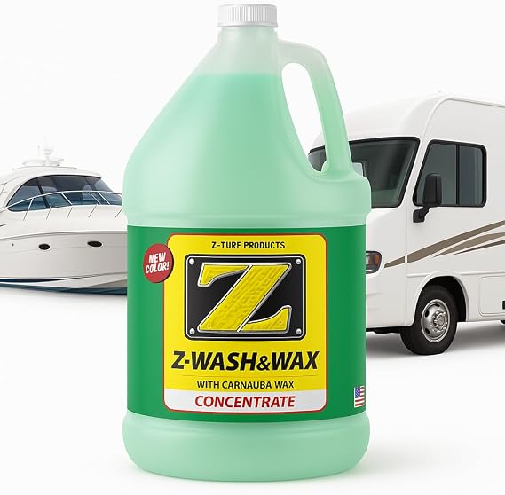 Z-TUFF PRODUCTS Wash & Wax Ultimate Shine & Protection for Boats, RVs, and Cars Infused with Advanced Polymer & Carnauba Wax Concentrated