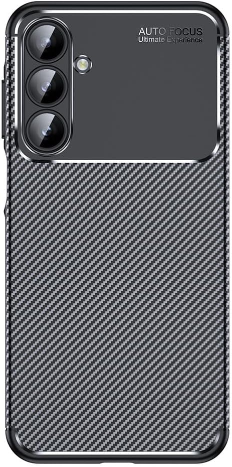 Silicone Case TPU Negro Ultra Slim Fit Carbon Delux Compatible with Coverzone Samsung Galaxy A16