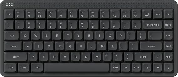 nuphy Node75 Low Profile Wireless Mechanical Keyboard (US Layout) | 75% Hot Swappable Custom Keyboard, 84 Keys Computer Gaming Keyboards, Supports Touch Gestures, Bluetooth/2.4GHz/USB-C