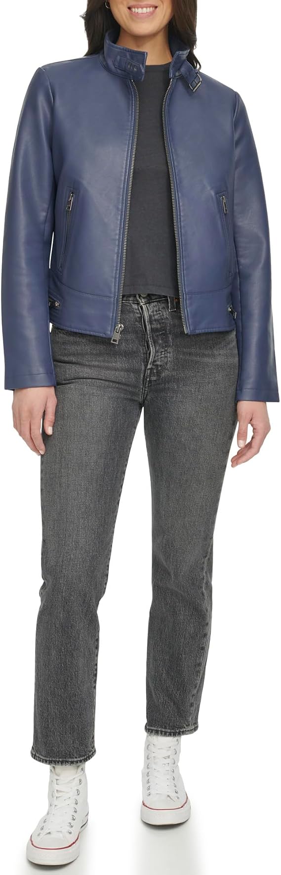 Levi's Women's Faux Leather Motocross Racer Jacket (Standard and Plus)