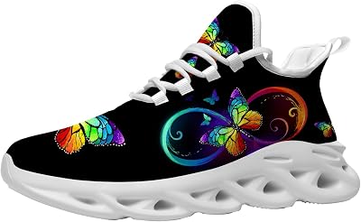 Womens Butterfly Shoes Fashion Sneakers Running Walking Tennis Shoes